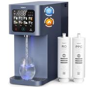 TOKIT T1 Ultra Système d'Osmose Inverse de Comptoir, (5-100 °C) Distributeur d'eau Chaude et Froide, Norme CE/EMC, Refroidisseur D'eau 8 Réglages de Température, 3:1 Pur à Drainer