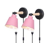 TOKIUS 2 Packs Appliques Murales Vintages Industrielles Plafonniers Luminaires E27 en Métal Réglable Lampe Murale Interieur Rétro pour Chambre Cuisine Restaurant, Avec Câble réglable de 1,8 m