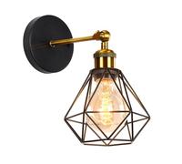 TOKIUS Applique Murale Interieur Vintage Industrielle Plafonnier Luminaire E27 Douille Laiton en Métal Lampe Murale Industrielles Rétro Réglable 180° éclairage Mural Cuisine Salon (Laiton-1)