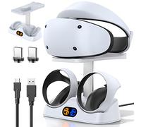 Tokluck Chargeur PSVR 2, Base de Chargeur Rapide 2H avec Support de PlayStation VR2, Station de Charge, Connecteur Magnétique et Câble de Type C, Accessoires
