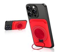 TOKNOOME Magsafe Wallet, porte-cartes magnétique avec support de téléphone pliable rotatif à 360° pour tous les téléphones portables, peut contenir 1 à 3 cartes, design coulissant facile à prendre