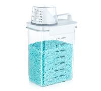 Tokokimo Conteneur de détergent en poudre à lessive, distributeur de poudre à lessive de 1,729,3 g, distributeur de perles pour l'organisation et le rangement de la buanderie