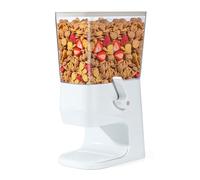 Tokokimo Distributeur Cereales 3,2 L - Distributeur de Cereales Petit Dejeuner et Distributeur Bonbon, Ne Broie Pas Les Céréales, pour Cornflakes, Sucreries, Noix, Haricots, Granola, （Blanc, 1 Pièce）