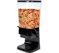 Tokokimo Distributeur Cereales, Ne Broie Pas les Céréales Lors de la Distribution, Distributeur de Petit Dejeuner pour Bonbons, Noix, Haricots, Granola, Grande Capacité de 5,5 L (Noir, Lot de 1)