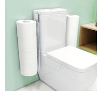 Tokokimo Porte Papier Toilette Mural, Porte Papier Toilette pour 4 Rouleaux de Papier Toilette sans Perçage, H x L x P : 42 x 3,5 x 9 cm, Acier Inoxydable Support Papier Toilette, Argent, 2 pièce.