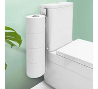 Tokokimo Porte Papier Toilette Mural, Porte Papier Toilette pour 4 Rouleaux de Papier Toilette sans Perçage, H x L x P : 42 x 3,5 x 9 cm, Acier Inoxydable Support Papier Toilette, Argent, 1 pièce.