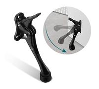 TOKPLNU Butée de porte de 10,2 cm de long, noir, très résistant, avec embout en caoutchouc et ressort pour portail extérieur, pour garder la porte ouverte