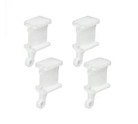 TOKPLNU Lot de 4 butées d'extrémité de tringle à rideaux pour rail flexible incurvé Blanc
