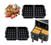 TOKSEO Lot de 2 inserts gaufrés en silicone pour friteuse à air chaud, accessoires compatibles avec Ninja AF300EU, AF400EU, AF451EU, SL400EU et AF500DE, accessoires de gaufres belges