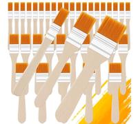 TOKSEO Lot de 35 pinceaux à lasure de différentes Tailles - Pinceaux Plats - Pinceaux de Peinture pour Bricolage, Peinture d'art, Dessin, Peinture Murale, Peinture, Peinture à la Craie