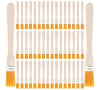TOKSEO Lot de 50 pinceaux à lasure, pinceaux Plats, pinceaux de Peinture, compacts et moyennement Grands, adaptés pour Le Bricolage, la Peinture d'art, Le Dessin, la Peinture Murale, la Peinture, la