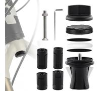 TOKSEO Support airtag vélo étanche design caché pour vélo avec trous 17-26 mm, couvercle inférieur en aluminium, coque extérieure en plastique, clé hex.