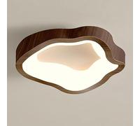 TOKTOP Lampe de Plafond LED En Bois Nuages Plafonnier Vintage Creative Éclairage Luminaire 12W Intérieur Lustre pour Chambre d'Enfants Salon Cuisine, Lumière Blanche, 20CM