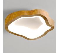 TOKTOP Plafonnier LED En Bois 12W Nuages Lampe de Plafond Modernes Creative Éclairage Luminaire Intérieur Lustre pour Chambre d'Enfants Salon Cuisine, Lumière Blanche, 20CM