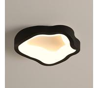 TOKTOP Plafonnier Nuages LED 12W Creative Lampe de Plafond Noir 20CM Modernes Éclairage Luminaire pour Chambre d'Enfants Salon Cuisine, Lumière Chaude