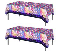 TOKYMOON Lot de 2 nappes jetables rétro sur le thème de la salle de bal disco 137 x 221 cm pour fête, mariage, pique-nique, banquet