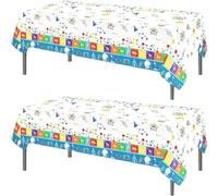TOKYMOON Lot de 2 nappes jetables sur le thème du laboratoire scientifique, 137 x 221 cm, nappes de fête pour enfants, fête prénatale, scienciste fou, fournitures de fête d'anniversaire, fête