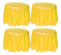 TOKYMOON Lot de 4 nappes rondes jetables de 213 cm pour fêtes, mariages, pique-niques, banquets, nappes pour tables rondes
