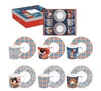 TOKYO Coffret 6 tasses à café 10 cl en Porcelaine