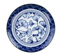 TOKYO design studio Assiette bleue et blanche Ginko - Flora Japonica - 20,6 x 2,2 cm