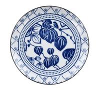 TOKYO design studio Assiette de lierre bleu/blanc - Flora Japonica - 20,6 x 2,2 cm