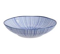 TOKYO design studio Assiette de Pâtes Nippon Blue Lignes 21x 5.2cm