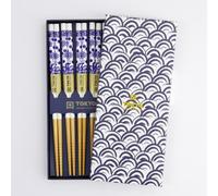 TOKYO DESIGN STUDIO - Coffret cadeau baguettes / 5 vagues bleues 17950 1/100