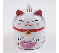 Tokyo Design Studio Maneki Mane kineko 招 き猫 Porcelaine Mug avec Anse Rose