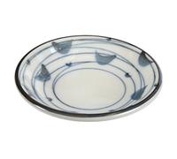 Tokyo Design Studio Sauce Soja Tsujii Rasen Dish, Porcelaine, Bleu/Blanc, 9.5 x 2 cm
