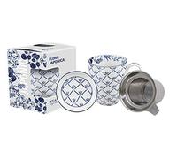 Tokyo Design Studio Set de tasses en érable Bleu/blanc Flora Japonica - 8,5 x 10,2 cm 380 ml