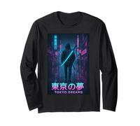 Tokyo Dreams Samurai Japonais Cyberpunk Streetwear Manche Longue