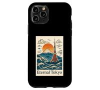 Tokyo éternel - Ukiyo-e Style Mount Fuji & Tokyo Tower Coque pour iPhone 11 Pro