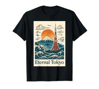 Tokyo éternel - Ukiyo-e Style Mount Fuji & Tokyo Tower T-Shirt