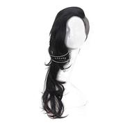 Tokyo Ghoul Female COS Wig Mask Maker Uta Wig Long Black And Silver Grey Anime Cosplay Wigs+Wig Cap PL-3682