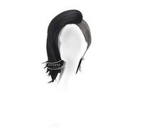 Tokyo Ghoul femme COS perruque masque fabricant Uta perruque longue noir et argent gris Anime Cosplay perruques + casquette de perruque PL-3681