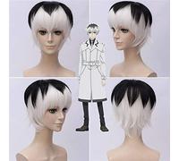 Tokyo Ghoul perruques Kaneki Ken perruque Cosplay Costumes Re Yonebayashi Saiko perruque noir cheveux blancs pour la fête d'halloween