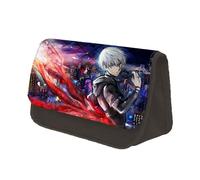 Tokyo Ghoul Trousse à crayons, motif animé, Kaneki Ken, impression 3D, grande trousse à crayons, organisateur de papeterie pour garçons, filles, étudiants, Type 2., 22x7.5x13cm, Sac en papier