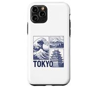 Tokyo Japan Graphic Mount Fuji Great Wave Château Traditionnel Coque pour iPhone 11 Pro