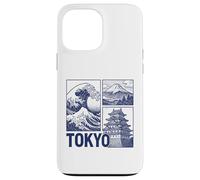 Tokyo Japan Graphic Mount Fuji Great Wave Château Traditionnel Coque pour iPhone 13 Pro Max