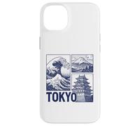 Tokyo Japan Graphic Mount Fuji Great Wave Château Traditionnel Coque pour iPhone 14 Plus