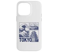 Tokyo Japan Graphic Mount Fuji Great Wave Château Traditionnel Coque pour iPhone 14 Pro Max