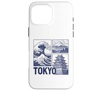 Tokyo Japan Graphic Mount Fuji Great Wave Château Traditionnel Coque pour iPhone 16 Pro Max