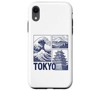 Tokyo Japan Graphic Mount Fuji Great Wave Château Traditionnel Coque pour iPhone XR