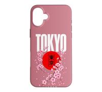 Tokyo Japan Kanji Sakura Cerise Fleur Rouge Sun Cercle Coque pour iPhone 16 Plus