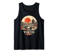 Tokyo Japan Pagoda Souvenir de Voyage Japonais rétro Débardeur