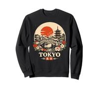 Tokyo Japan Pagoda Souvenir de Voyage Japonais rétro Sweatshirt