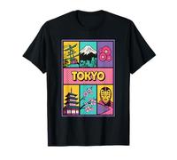 Tokyo Japan Pop Art Collage Vibrant Paysage Urbain Souvenir T-Shirt