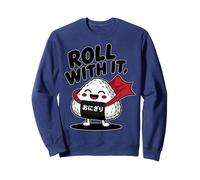 Tokyo Japan Roll Super Hero Happy Mascotte Fast Food Fun Rétro Sweatshirt