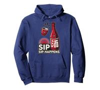 Tokyo Japan Sip Happens Sake Love Friends Good Times Rétro Sweat à Capuche