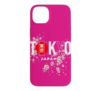 Tokyo Japan Splatter Sakura CERIER Fleurs Rouge Sun Art Coque pour iPhone 14 Plus